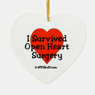 Décoration En Céramique J'ai survécu à la chirurgie cardiaque ouverte