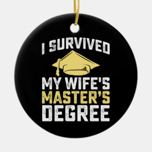 Décoration En Céramique J'ai survécu à la remise de diplôme de master de m