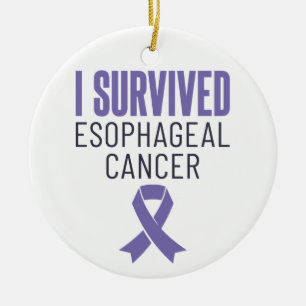 Décoration En Céramique J'ai survécu à l'oesophage Cancer Guerrier Surviva