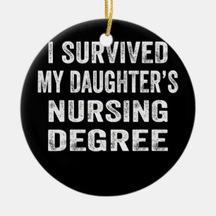 Décoration En Céramique J'ai survécu à mon diplôme en soins infirmiers 