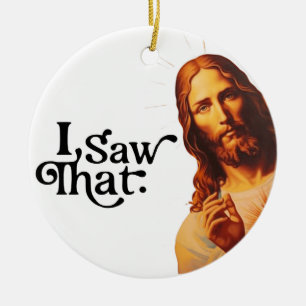 Décoration En Céramique J'ai vu ça, Art de Jésus, J'ai vu ça Jésus