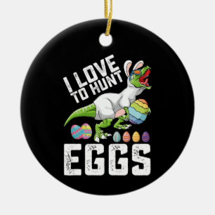 Décoration En Céramique J'aime chasser les œufs de dinosaure de Pâques T R