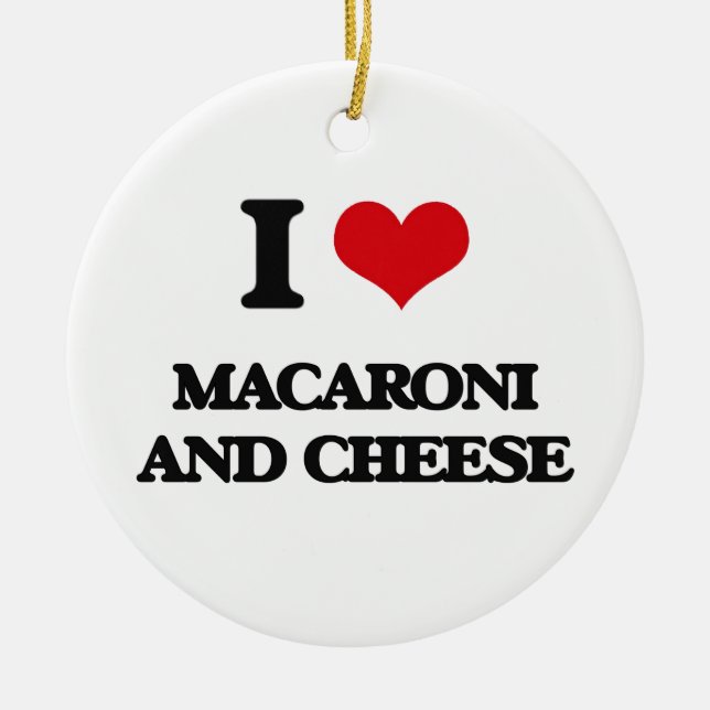 Décoration En Céramique J'aime des macaronis au fromage (Devant)