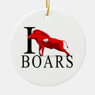 Décoration En Céramique J'aime des verrats