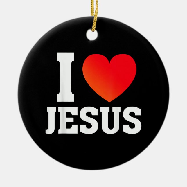 Décoration En Céramique J'aime Jésus (Devant)
