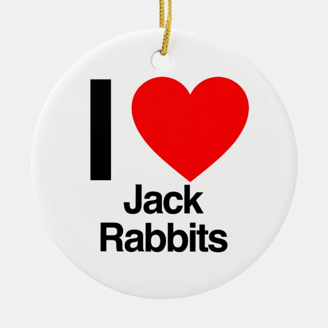 Décoration En Céramique j'aime les lapins de jack (Devant)