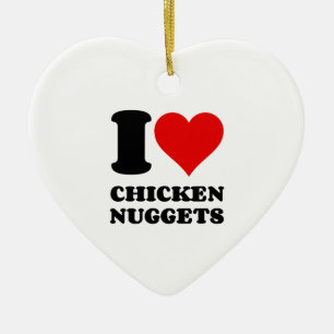 DÉCORATION EN CÉRAMIQUE J'AIME LES POULET NUGGETS