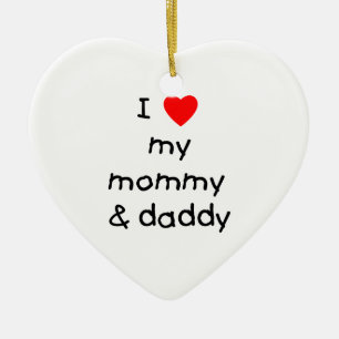 Décoration En Céramique J'aime ma maman et papa
