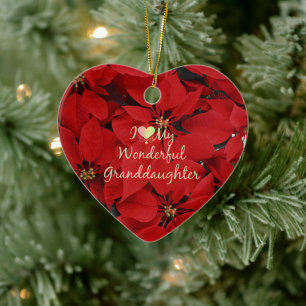 Décoration En Céramique J'Aime Ma Merveilleuse Petite-Fille,