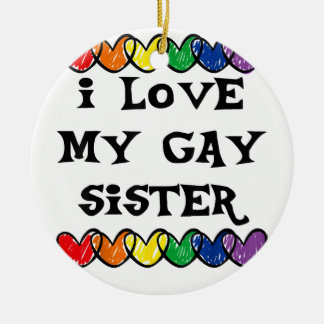 Décoration En Céramique J'aime ma sœur gay Cadeau LGBT Gay Lesbienne Mars