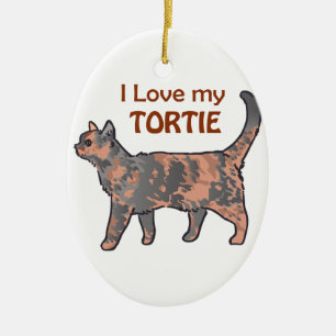 Décoration En Céramique J'Aime Ma Tortie