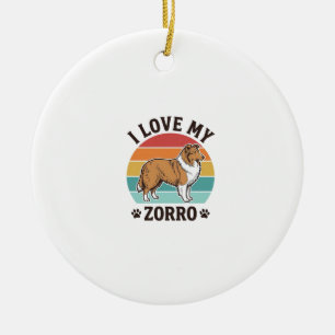 Décoration En Céramique J'aime mon design vintage Zorro pour amoureux de c