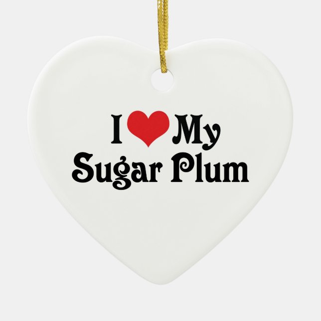 Décoration En Céramique J'aime mon Sugar Plum (Devant)