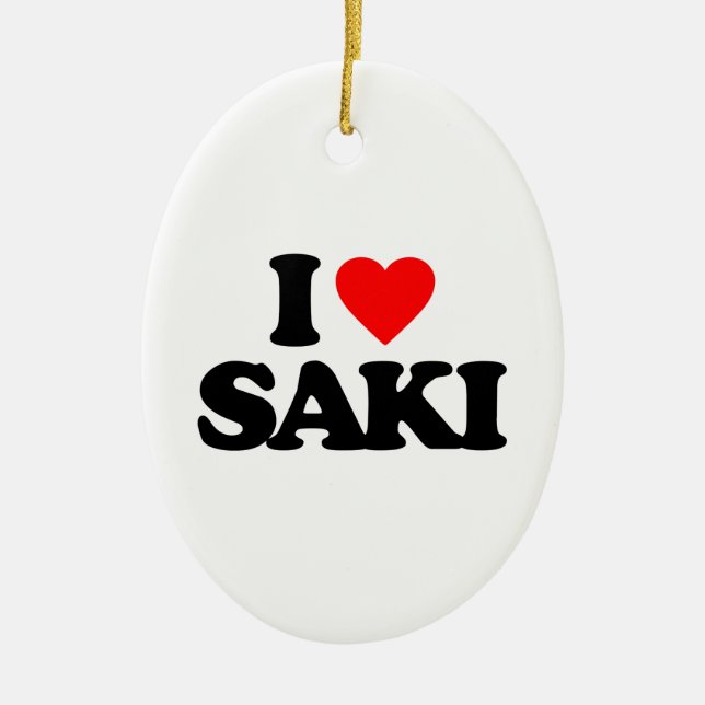 DÉCORATION EN CÉRAMIQUE J'AIME SAKI (Devant)