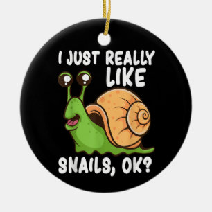 Décoration En Céramique J'aime vraiment beaucoup les escargots, d'accord D