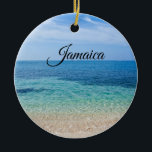 Décoration En Céramique Jamaïque Beach<br><div class="desc">Beautiful ocean tide rolling into a beach in Jamaica on the Caribbean Sea</div>