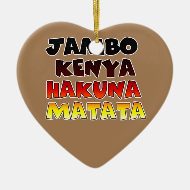 Décoration En Céramique Jambo Kenya Hakuna Matata (Devant)