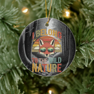 Décoration En Céramique J'appartiens à la nature sauvage Fox
