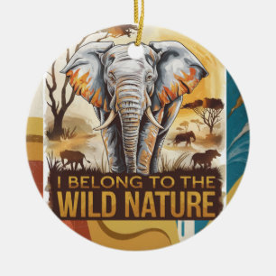 Décoration En Céramique J'Appartiens Aux Amateurs D'Éléphants De Nature Sa