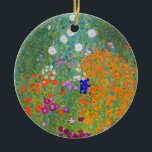 Décoration En Céramique Jardin aux fleurs Gustav Klimt<br><div class="desc">Ornement avec la peinture à l’huile de Gustav Klimt Jardin aux fleurs (1906). Un beau jardin de fleurs violettes,  rouges,  blanches,  bleues et oranges. Un grand cadeau pour les amateurs d'art Art Nouveau et autrichien.</div>