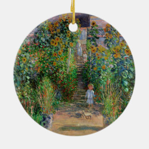 Décoration En Céramique Jardin de Monet Vetheuil Impressionim Peinture de