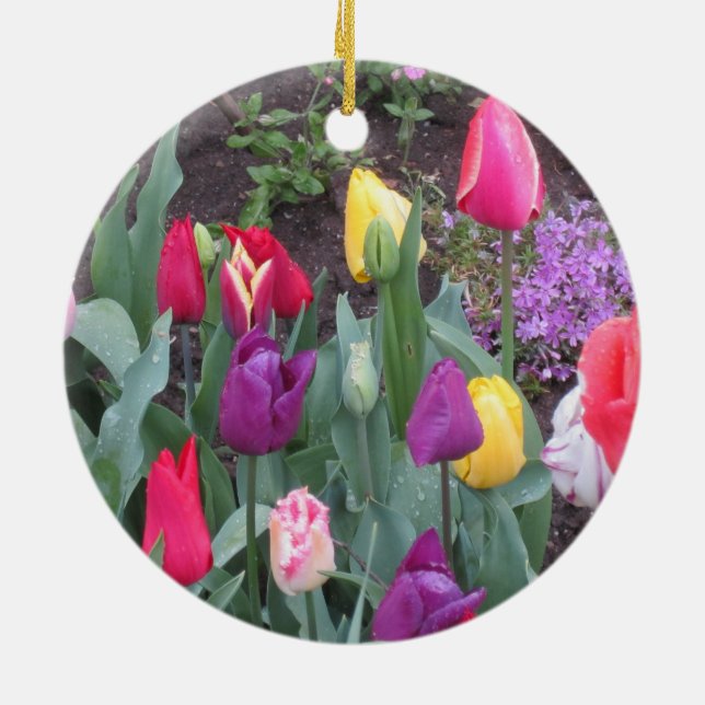 Décoration En Céramique Jardin de tulipes (Dos)