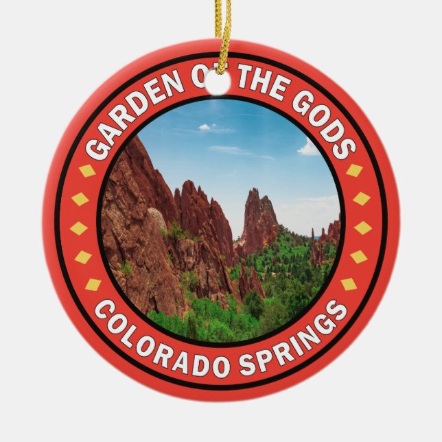 Décoration En Céramique Jardin des Dieux Colorado Springs Badge (Devant)