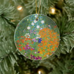 Décoration En Céramique Jardin fleuri | Gustav Klimt<br><div class="desc">Jardin aux Fleurs (1905-1907) de l’artiste autrichien Gustav Klimt est un chef-d’oeuvre vibrant de l’art du début du XXe siècle. Cette scène luxuriante et impressionniste déborde de fleurs colorées dans une tapisserie de la nature fascinante, reflétant le style décoratif de Klimt et l’amour pour les motifs floraux. Les textures riches...</div>