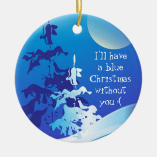 Décoration En Céramique J'aurai un Noël bleu sans toi sur mesure