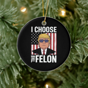 Décoration En Céramique Je Choisis Le Délinquant Trump 2024 Républicain Pa