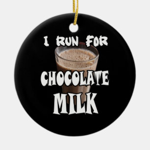 Décoration En Céramique Je cours pour le lait au chocolat