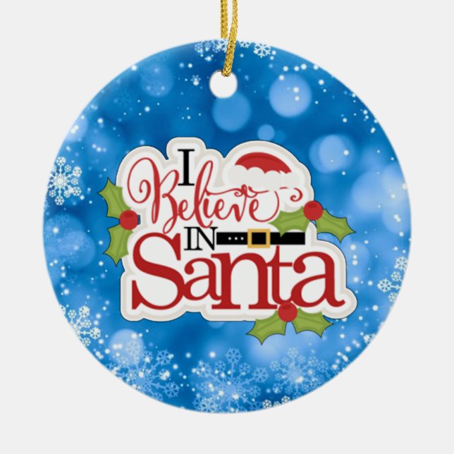 Décoration En Céramique Je Crois En Père Noël (Devant)