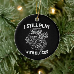 Décoration En Céramique Je Joue Toujours Avec Des Blocs Mécanicien De Voit