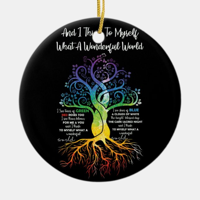 Décoration En Céramique Je Me Pense Comme Une Merveilleuse Hippie Mondiale (Devant)