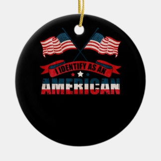 Décoration En Céramique Je M'Identifie Comme Un Américain Non Identité Pol