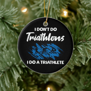 Décoration En Céramique Je ne fais pas de triathlon Je fais un triathlète 