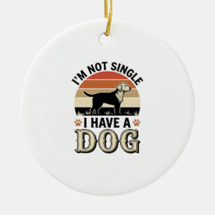 Décoration En Céramique Je ne suis pas célibataire, j'ai un chien Design d