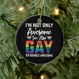 Décoration En Céramique Je ne suis pas seulement génial, je suis aussi gay