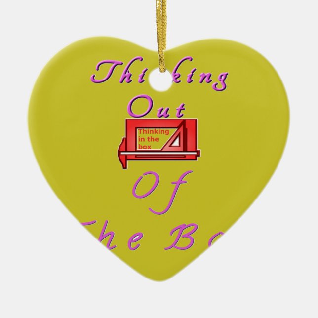 Décoration En Céramique Je pense hors de la boîte. (Devant)