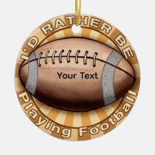 Décoration En Céramique Je préférerais jouer au football