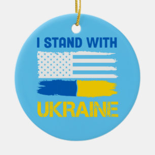 Décoration En Céramique Je Suis Avec L'Ukraine