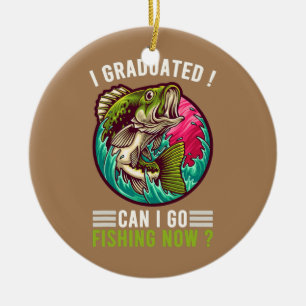 Décoration En Céramique Je Suis Diplômé Puis-Je Aller Pêcher Maintenant Di