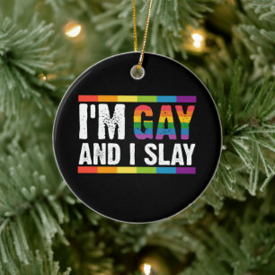 Décoration En Céramique Je suis gay et je déchire la fierté gay LGBTQ