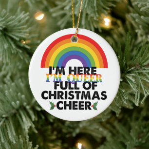 Décoration En Céramique Je suis là, je suis queer et je suis plein de joie