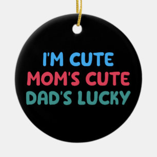 Décoration En Céramique Je suis la réunion de famille chanceuse amusante d