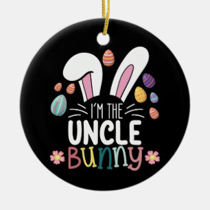 Décoration En Céramique Je suis le lapin oncle de Pâques pour la correspon