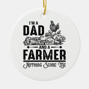 Décoration En Céramique Je suis papa et paysan   Agriculture