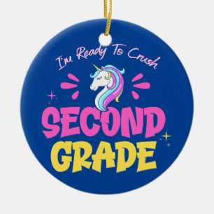Décoration En Céramique Je suis prêt à écraser la fille licorne de 2e anné