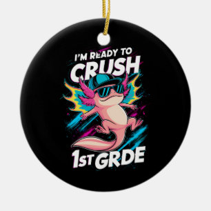 Décoration En Céramique Je suis prêt à écraser l'école secondaire Axolotl