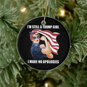 Décoration En Céramique Je suis toujours une fille de Trump, je ne fais au